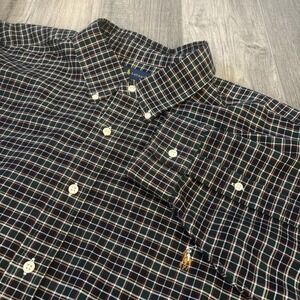 Polo Ralph Lauren Shirt Mens 3XB Green Plaid Button Down Long Sleeve Oxford
